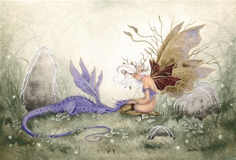 Fairy Art Print A Sweet Moment Fantasy Art. Dragon. - Etsy