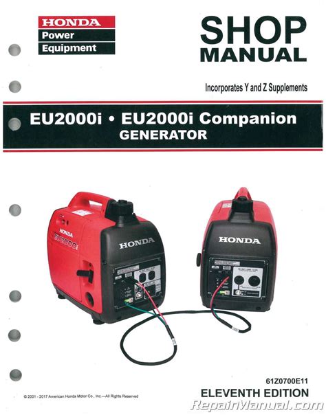 Honda Eu2000i Generator Parts Catalog