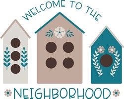 Welcome To Neighborhood Vector Illustration | AnnTheGran.com