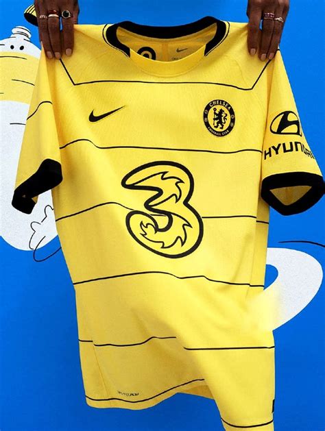 Yellow Chelsea Away Jersey 2021-2022 | New CFC Alternate Shirt 21-22 ...