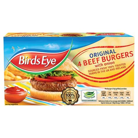 Ocado: Birds Eye 4 Original Beef Burgers Frozen 227g(Product Information)