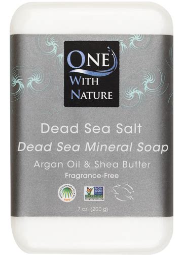 Dead Sea Mineral Salt Soap with Argan Oil & Shea Butter (Fragrance Free ...