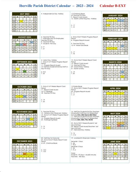 Iberville Parish School Board Calendar - Yetty Katharyn