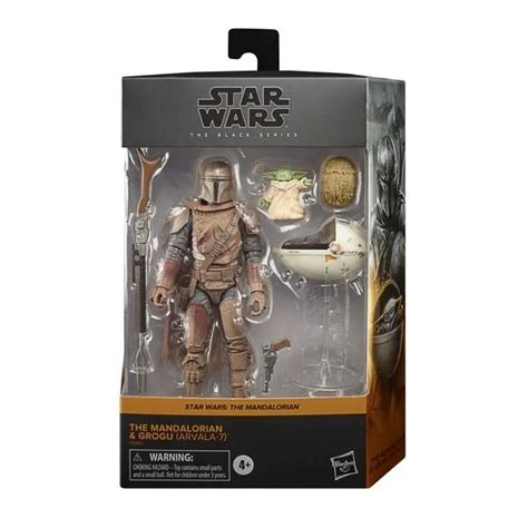 Hasbro Star Wars Black Series 6 Inch Mandalorian & Grogu (Arvala-7 ...