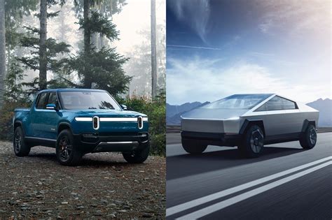 Tesla Cybertruck Dual Motor vs Rivian R1T, A 300+ Mile E-Pickup Truck