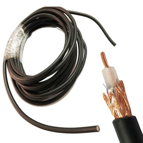 10m RG58 50 3 RF coaxial cable RG 58 RG58 cable Wires 50ohm 5m 20m 30m 50m-in Connectors from ...