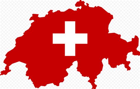 HD Switzerland Swiss Flag Map PNG | Citypng