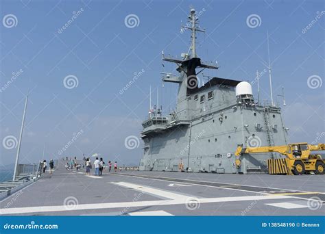 View of the HTMS Chakri Naruebet Ship with Bluesky Editorial Image - Image of htms, asian: 138548190