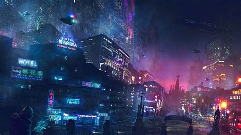 Futuristic Cyberpunk City 8k Wallpaper