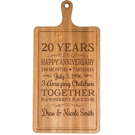 20 Year Anniversary Gift Ideas | Examples and Forms