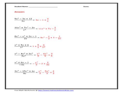 Multiplying Polynomials By Monomials Worksheet