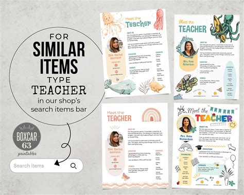 Meet the Teacher Flyer TEMPLATE Edit in Corjl 8.5x11 Teacher Intro ...