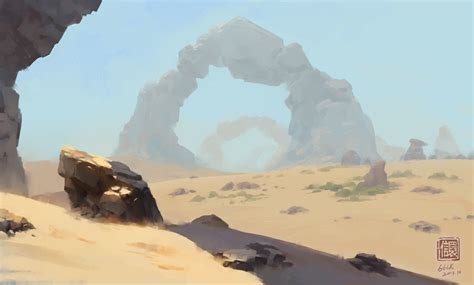 ArtStation - Desert, Kan Liu(666K信譞) Landscape Concept, Landscape ...