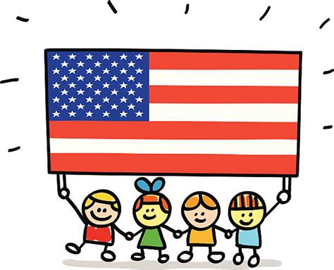 Kids American Flag Illustrations, Royalty-Free Vector Graphics & Clip Art - iStock