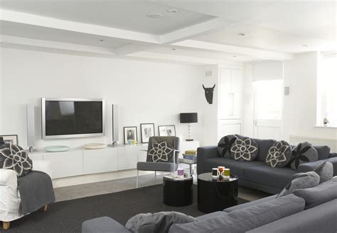 Gray Contemporary-Modern Family Room - Living Room Design Ideas - Lonny