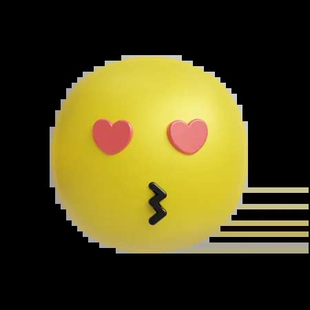 Kissing heart emoji Emoji 3D Icon download in PNG, OBJ or Blend format