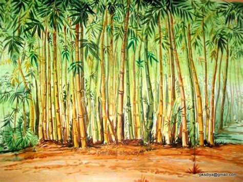 Buy Painting Bamboo Trees Artwork No 5454 by Indian Artist Pankaj Sisodiya