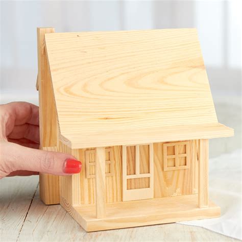 Unfinished Wood Village House - Wood Craft Kits - Wood Crafts - Craft ...