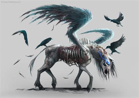 Pathfinder: Pegasus Zombie by telthona on DeviantArt