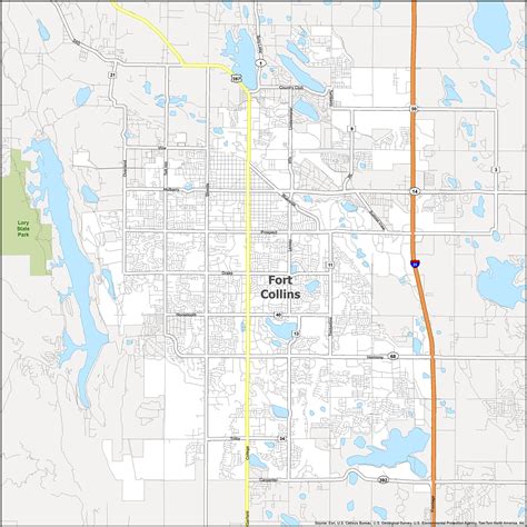 Fort Collins Map, Colorado - GIS Geography