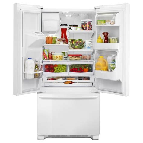 Maytag 21.7-cu ft 3-Door 33-in French Door Refrigerator with Beverage Chiller Compartment ...