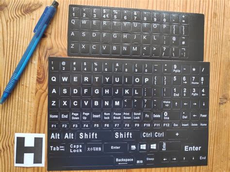 English Full Size Keyboard Frosted PVC &Transparent Keyboard Stickers PC, Laptop | eBay