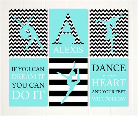 Dance Quotes Dance Wall Art Dance Theme Room Decor Monogram - Etsy