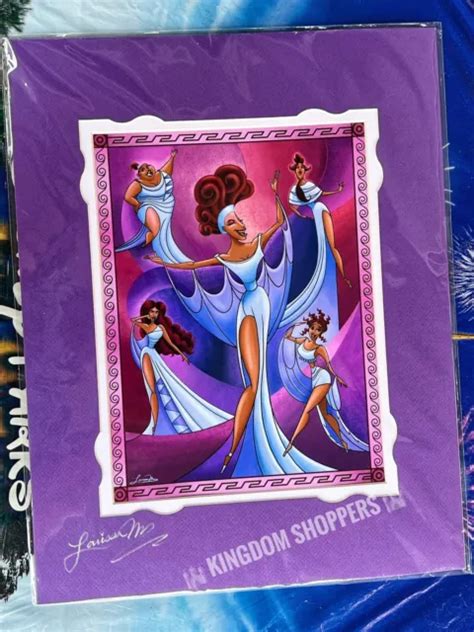 SIGNED 2023 DISNEY Parks Larissa Marantz Hercules Magnificent Muses Print 14x18” $79.95 - PicClick