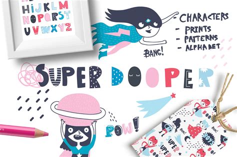 Super Dooper kit By Twisted Tail | TheHungryJPEG.com