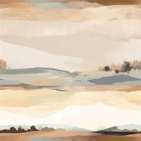 Premium AI Image | abstract watercolor minimalist landscape