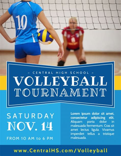 Volleyball Tournament Flyer Template – Dremelmicro