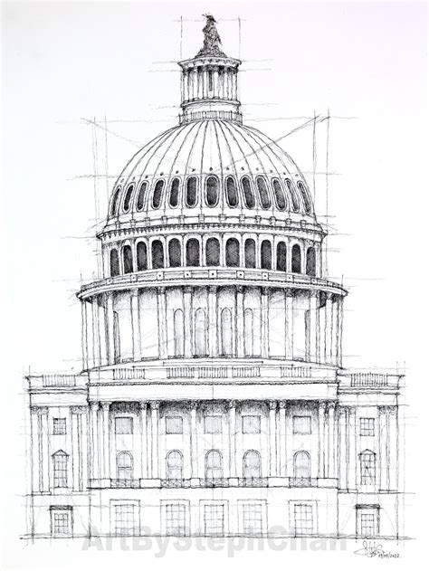 US Capitol Building — Art By Steph Chan | Philadelphia Original Art