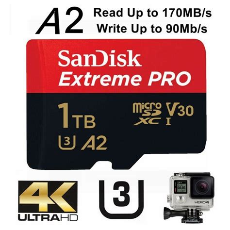 SanDisk Extreme Pro 1TB Micro SD Card SDXC UHS-I Action Camera GoPro ...