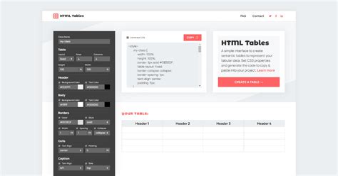 Css Table Generator | Cabinets Matttroy