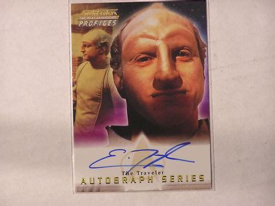 Star Trek Profiles-Autograph Card-Eric Menyuk as The Traveler -- Antique Price Guide Details Page