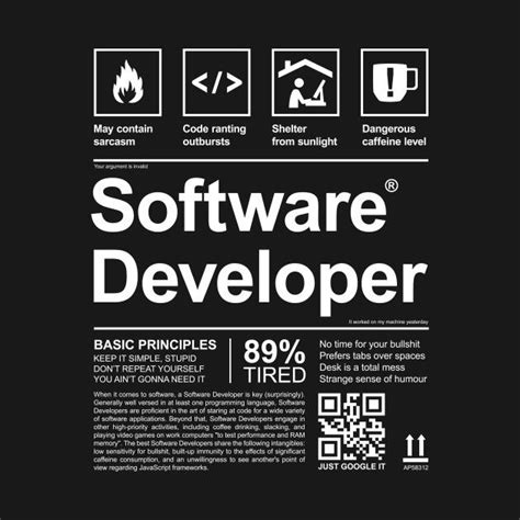 SOFTWARE DEVELOPER LABEL by officegeekshop | Poster design software, Label design, Graphic ...
