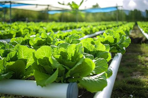 Premium AI Image | Hydroponic lettuce growing