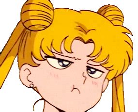 Sailor Moon Grumpy Sticker - Sailor Moon Grumpy Hmph Meme - Discover ...