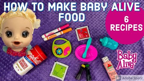 How To Make Baby Alive Food | 6 Recipes To Make your Own Homemade Baby Alive Doll Food + Juice ...