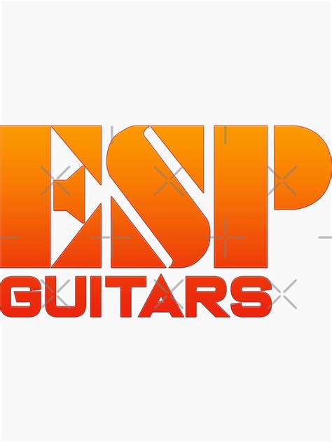 "ESP Guitars Orange Logo" Sticker for Sale by wasisnt | Redbubble