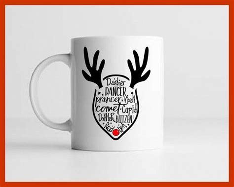 Reindeer Names | Custom Coffee Mug, Funny Coffee Mug, Winter Mug, Gift for Her, Gift for Him ...