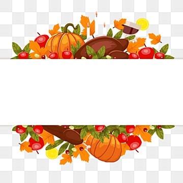 Thanksgiving Borders Clipart Images | Free Download | PNG Transparent Background - Pngtree