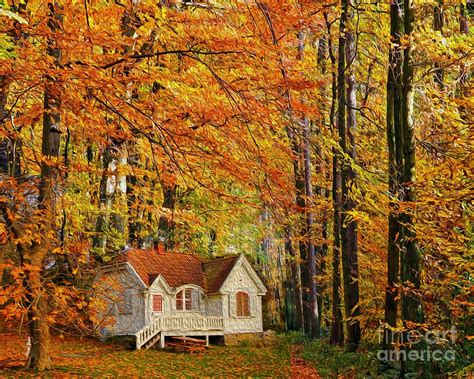 Fall Cottage Photograph by Cheryl Young