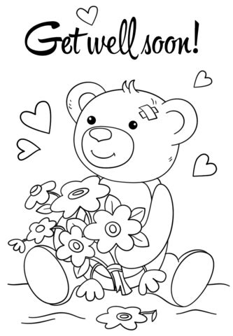 Cute Get Well Soon coloring page | Free Printable Coloring Pages