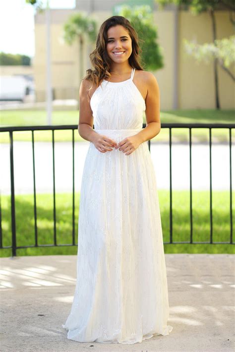 off white maxi dress with sequins | White maxi dresses, Maxi dress, Dresses