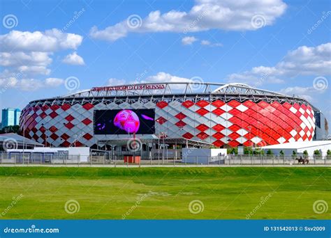 Moscow, Russia - May 30, 2018: Main View of Spartak Stadium Editorial Stock Photo - Image of ...