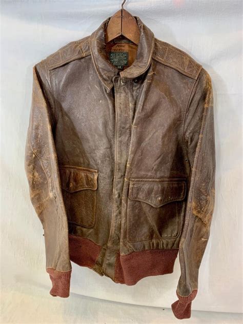 ﻿Historic Identified WWII Painted Leather A-2 Bomber Jacket Display - Antique Weapon Store