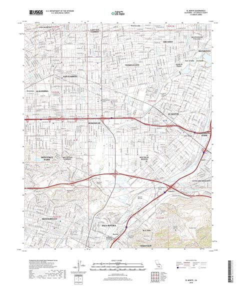 MyTopo El Monte, California USGS Quad Topo Map