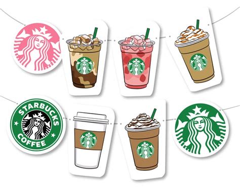 Starbucks Banner Starbucks Theme Party Starbucks Bunting | Etsy