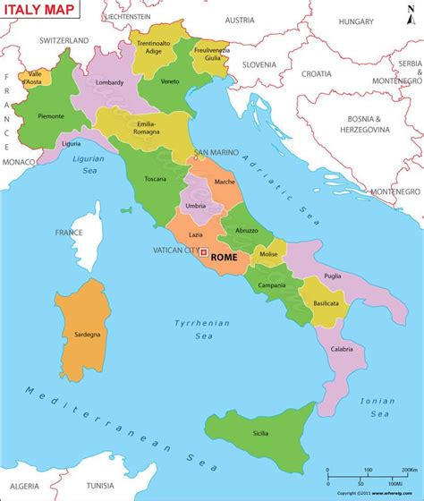 Italy Map, Map of Italy, Italy Regions Map | Italy map, Map of italy ...